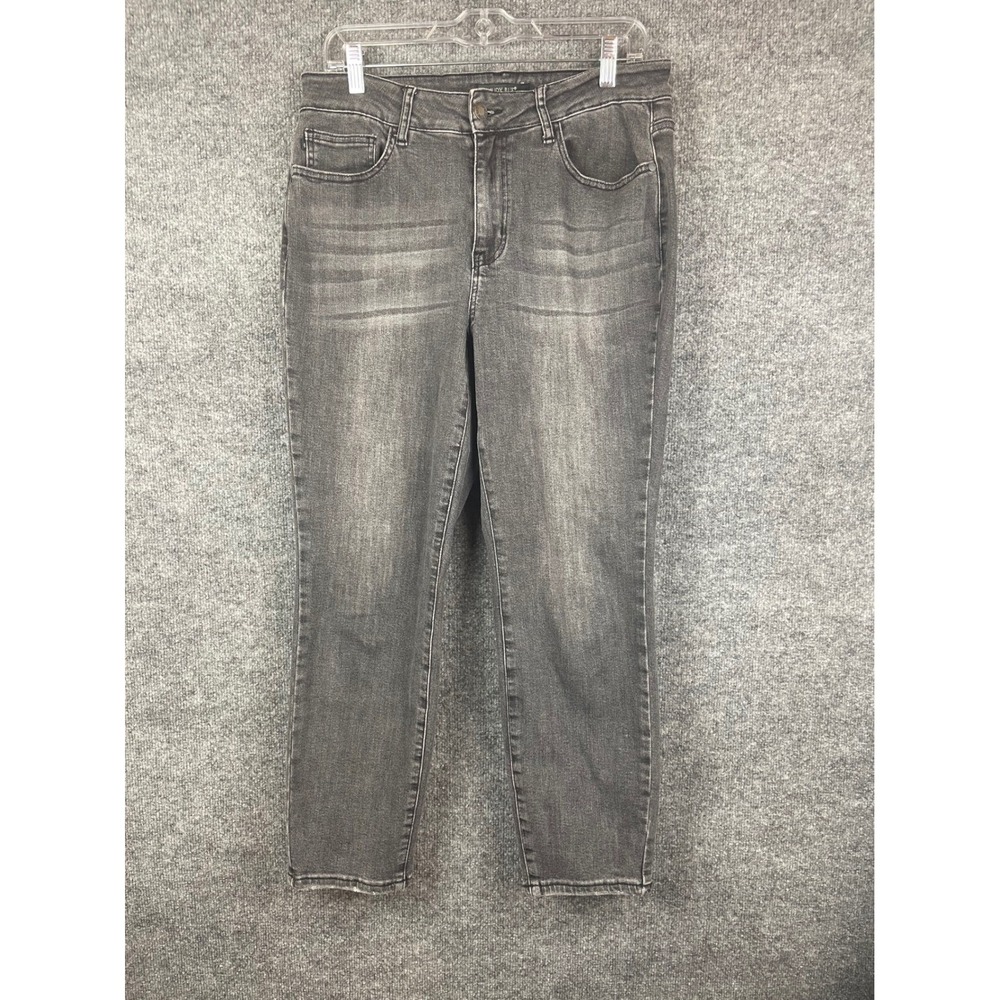 Judy Blue Skinny Jeans Women 14W Black Excellent Faded High Rise Denim